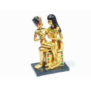  Egyptian Queen with Child Statue