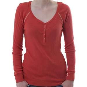  Arbor Clothing Womens Henley Dawn   Red Sports 