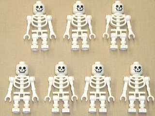 x7 NEW Lego White Skeleton Minifigs Minifigure Guys People  