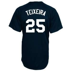 MLB New York Yankees Mark Teixeira Full Button Down Synthetic Replica 