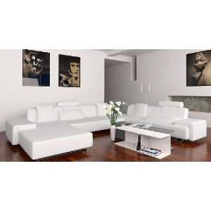  Modern Furniture  VIG  Madrid Modern White Leather 