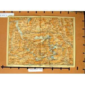   MAP 1901 VALLEE ROMANCHE VILLARD VALLOUISE MOUNTAINS