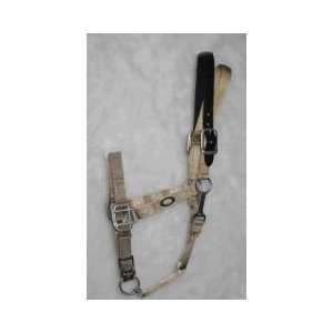  3 5 Halter with Leather Head Poll Gold Yearling Patio 