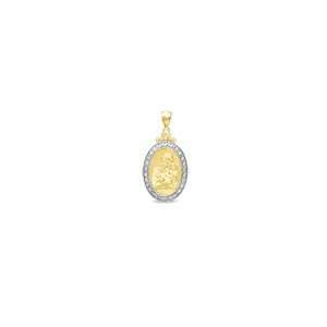   Two Tone Gold Oval Framed Motherly Love Charm earring jackets Jewelry