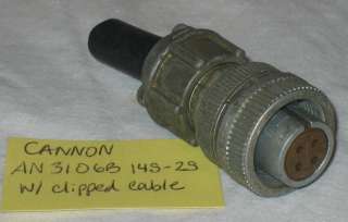   Connector AN3106B 14S 2S REAL US Military w/clipped cable  