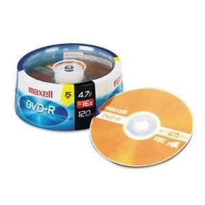  Maxell DVD R Discs 4.7GB 16x Spindle Gold 15/Pack High 