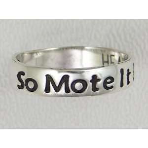  Sterling Silver Band Ring So Mote it Be Jewelry