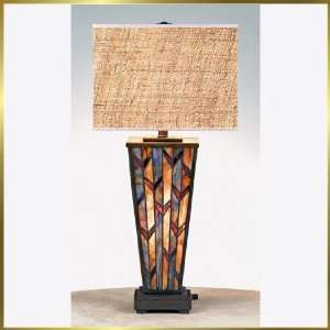 Tiffany Table Lamp, QZTF6968VA, 2 lights, Antique Bronze, 14 wide X 