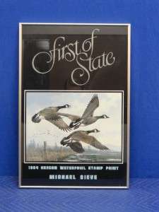 1984 Oregon Waterfowl Stamp Print by Michael Sieve G46  