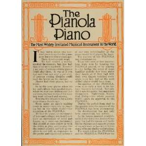  1910 Ad Aeolian Pianola Steinway Weber Grand Piano 