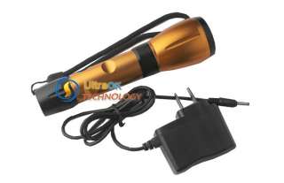 CREE Q5 LED 7W Zoomable 400lm Flashlight Torch+Charger  