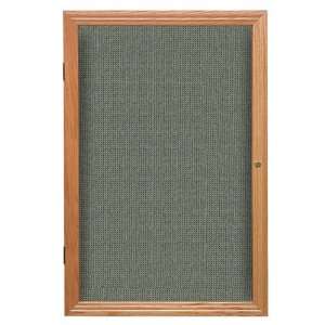   Door Indoor Enclosed Tackable Fabric Board, Oak Fin