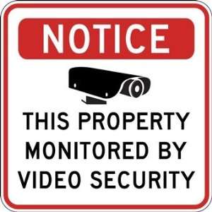   Decal   Property Monitored By Video Security   6x6