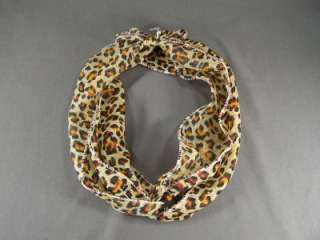 Cheetah leopard cat print long tie wrap turban twist fabric headband 