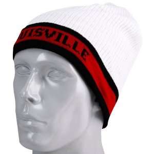   White/Red Sideline Player Reversible Knit Hat