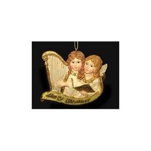   With Harp Merry Christmas Holiday Ornament 4 #W7009