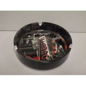  Hollywood Red Splash Ashtray 1.25 Tall X 4.75 Diameter 