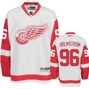 Tomas Holmstrom Premier Jersey Detroit Red Wings #96 White Premier 