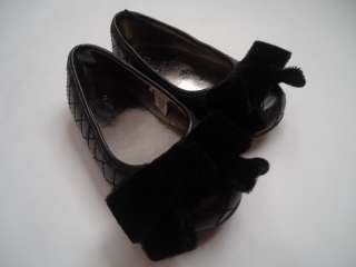 Baby Gap Deauville Black Bow Shoes Flats Size Toddler 7  