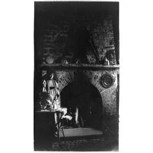  Helena Modjeska,pouring,tea kettle,fireplace,homes 