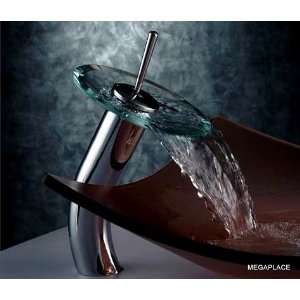   Waterfall Chrome Glass Vessel Sink Faucet (Model BA6400 01) Home