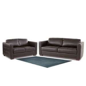   Sofa   Berkely Tufted Sofa Loveseat 2 PC Set in Mocca