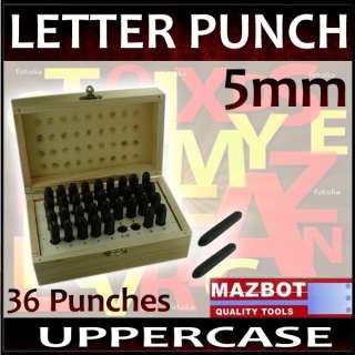 Mazbot 5mm Letter Number Steel Metal Stamping Punch Set  