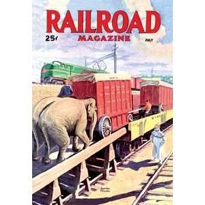  Railroad Magazine The Circus on the Tracks, 1946   12x18 