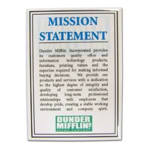   The Office Dunder Mifflin Mission Statement Magnet 