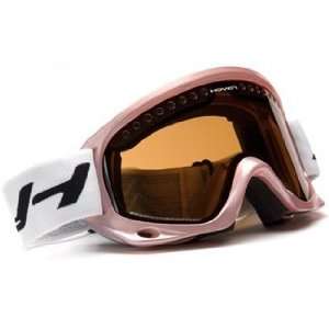  Hoven SEQUEL Snow Goggles   Pink Frame and White Strap 