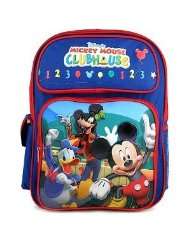 Disney Mickey Mouse Goofy Friends CLUBHOUSE Large Backpack
