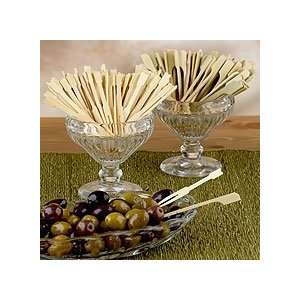 Bamboo Toothpicks or Forks, Sets of 100