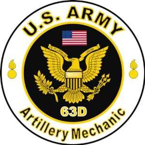  United States Army MOS 63D Artillery Mechanic Decal 