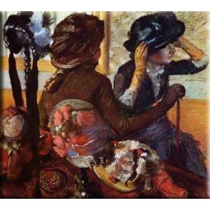  At the Milliners 16x14 Streched Canvas Art by Degas 