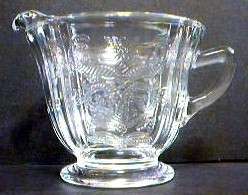 Madrid Creamer Federal Etched Depression Glass Clear  