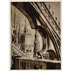  1925 Cathedral Roof Gothic Spire Milan Duomo di Milano 