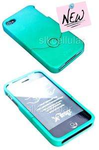 BLUE/GREEN FUSION) iFROGZ iPHONE 4 4G LUXE HARD CASE  