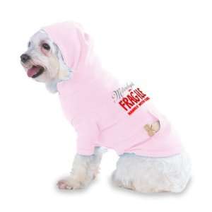   Hooded (Hoody) T Shirt with pocket for your Dog or Cat Size XS Lt Pink