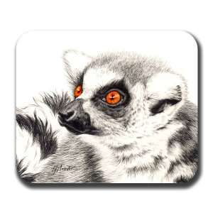 Lemur Eyes Monkey Art Mouse Pad