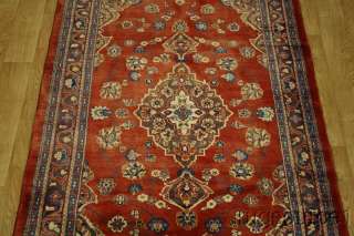 LARGE FLORAL 5X10 RED MASHAD PERSIAN ORIENTAL AREA RUG CARPET WOOL 