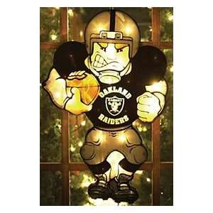  Oakland Raiders 20 Double Sided Window Light Up Player 