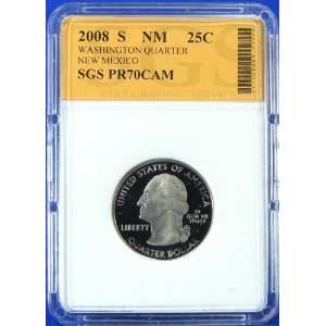  2008 S New Mexico (NM) Proof State Quarter SGS Graded 