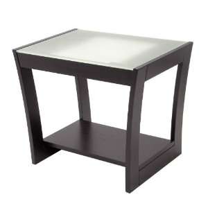  Winsome Radius End Table with Frosted Glass and Curved 