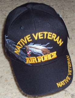AIR FORCE USAF INDIAN NATIVE PRIDE VETERAN VET CAP HAT  