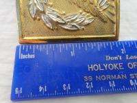 US Military Army Eagle Brass Embossed Belt Buckle  