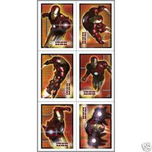Marvels IRON MAN Stickers Sheets Party Favors  