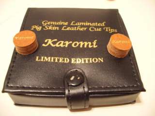  Karomi Pigskin Layered Custom Pool Cue Shaft Tip billiard stick  