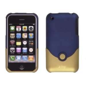  ifrogz Luxe Velvet Case for iPhone 3G & 3GS   Navy / Gold 