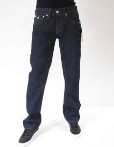 True Religion Jeans Ricky Inglorious Denim Designer Dark Blue Men New 
