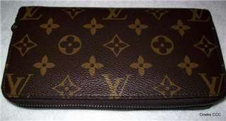 Louis Vuitton Brown Monogram Zipper Clutch Wallet  